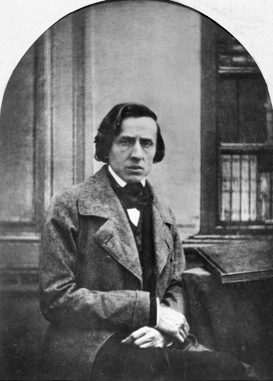Polski kompozytor i pianista Fryderyk Chopin autorstwa Louis Auguste Bisson