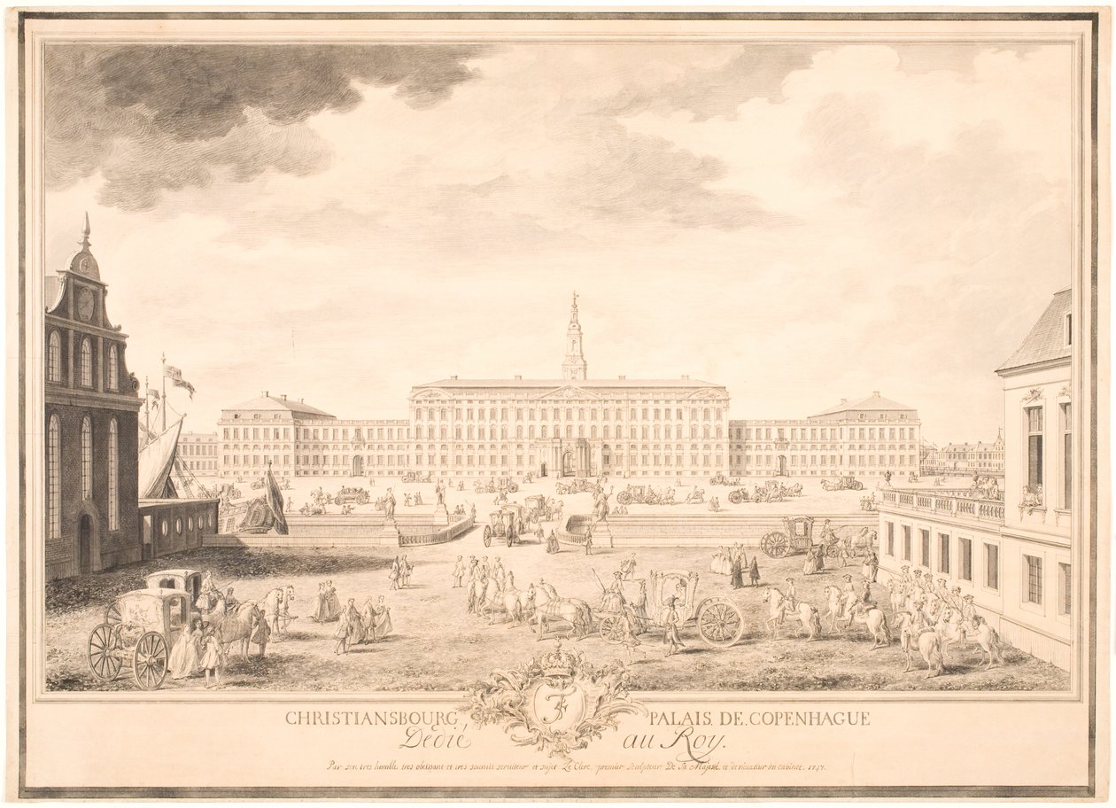 Kopenhaga Pałac Christiansburg autorstwa Louis Auguste Le Clerc