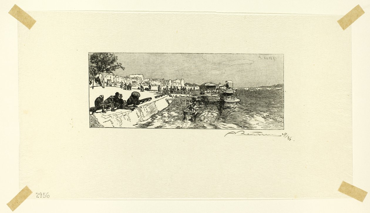 Nabrzeże Bercy, płyta druga z Le Long de la Seine et des Boulevards autorstwa Louis Auguste Lepère