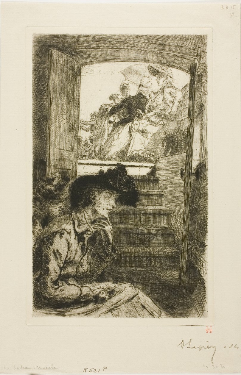 W Bateau-Mouche autorstwa Louis Auguste Lepère