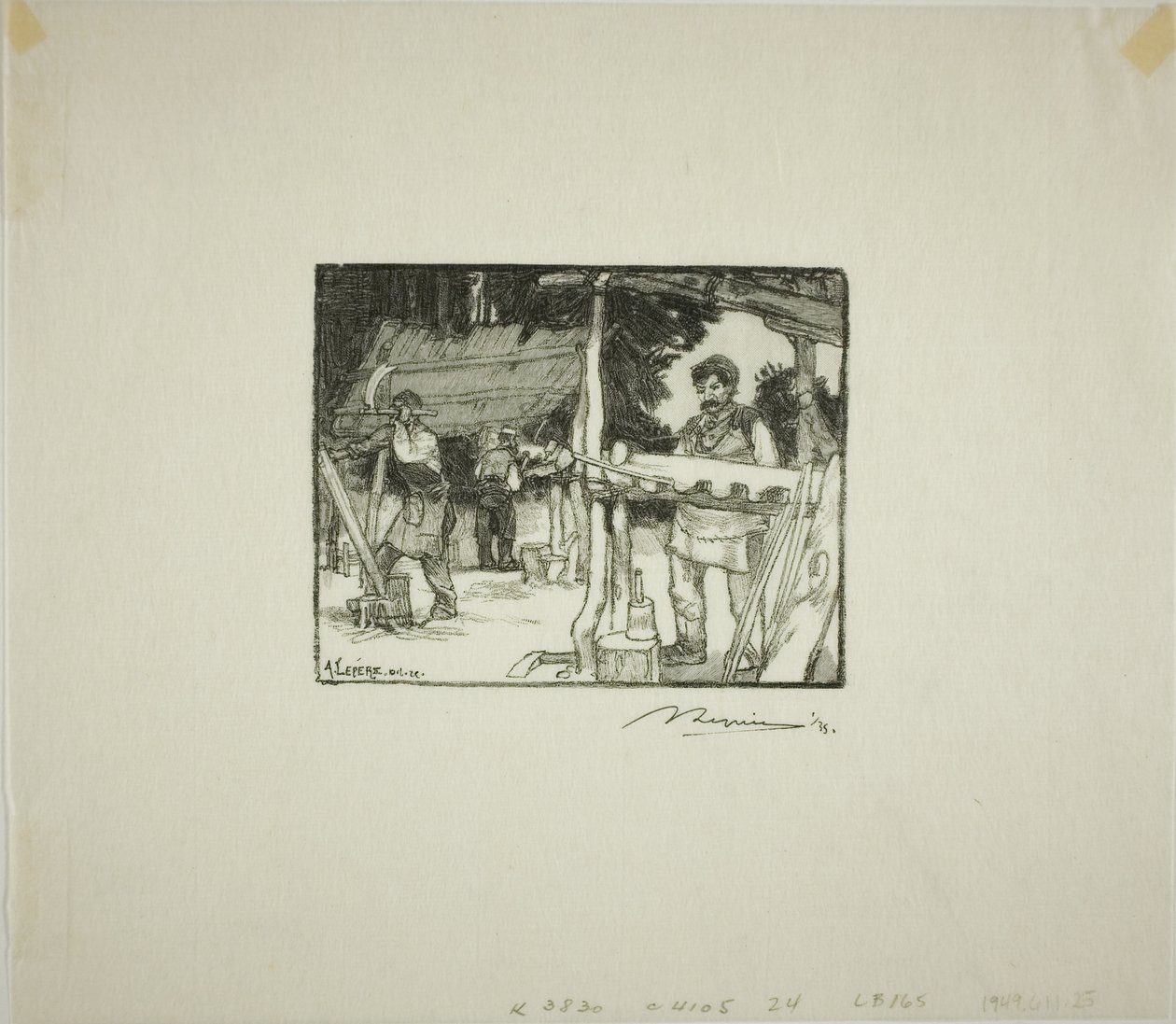Lath-Makers autorstwa Louis Auguste Lepère
