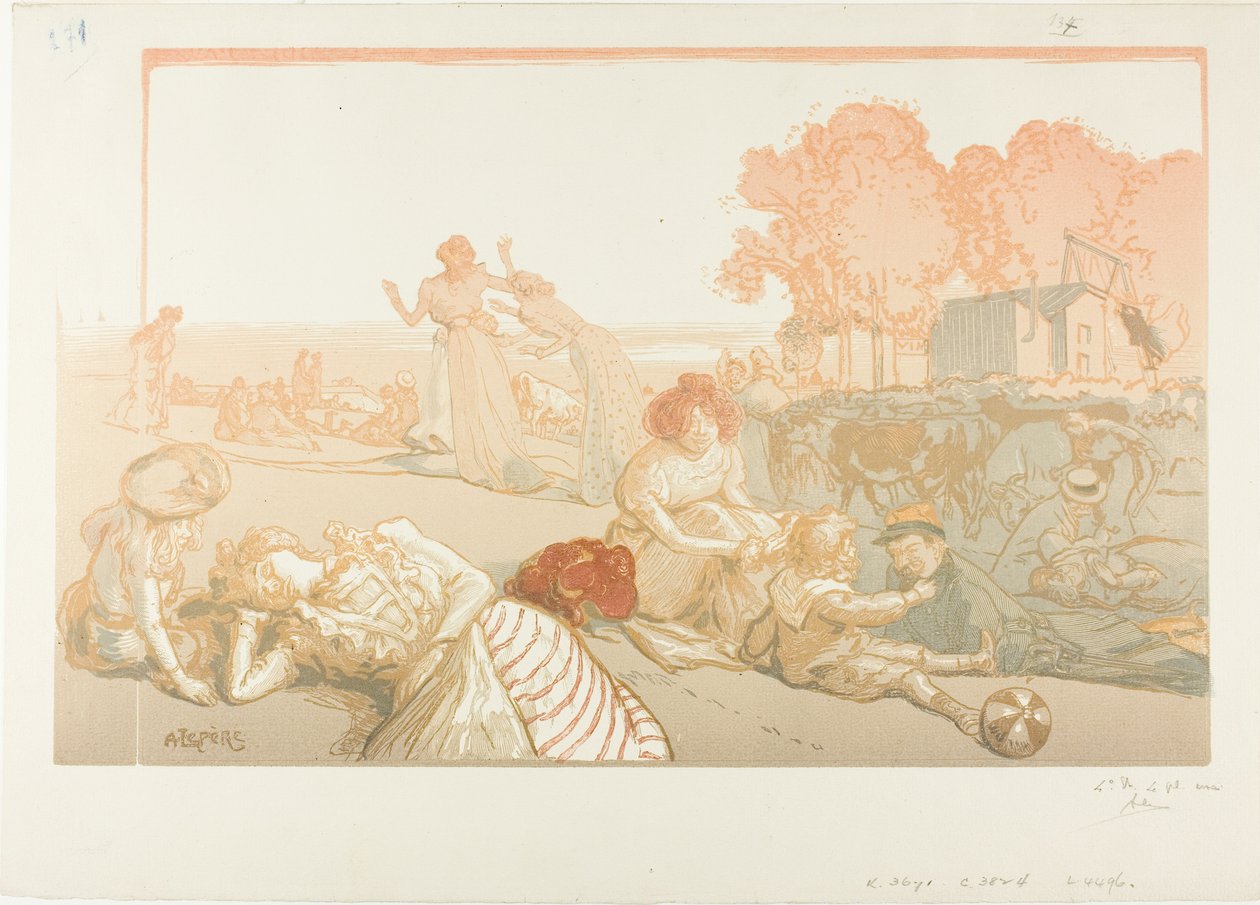 Nowoczesny bukoliczny autorstwa Louis Auguste Lepère