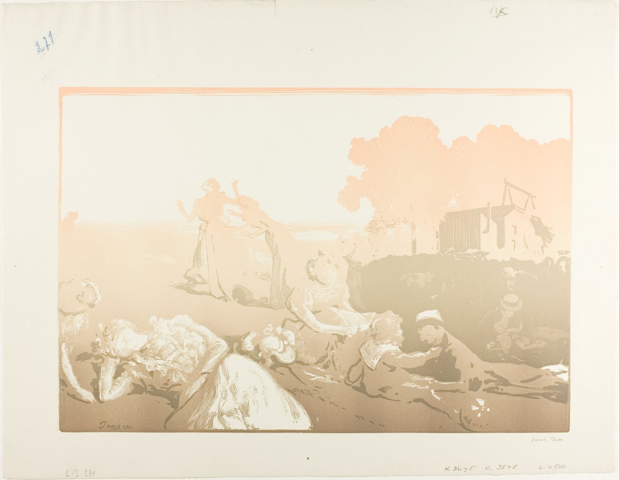 Nowoczesny bukoliczny autorstwa Louis Auguste Lepère