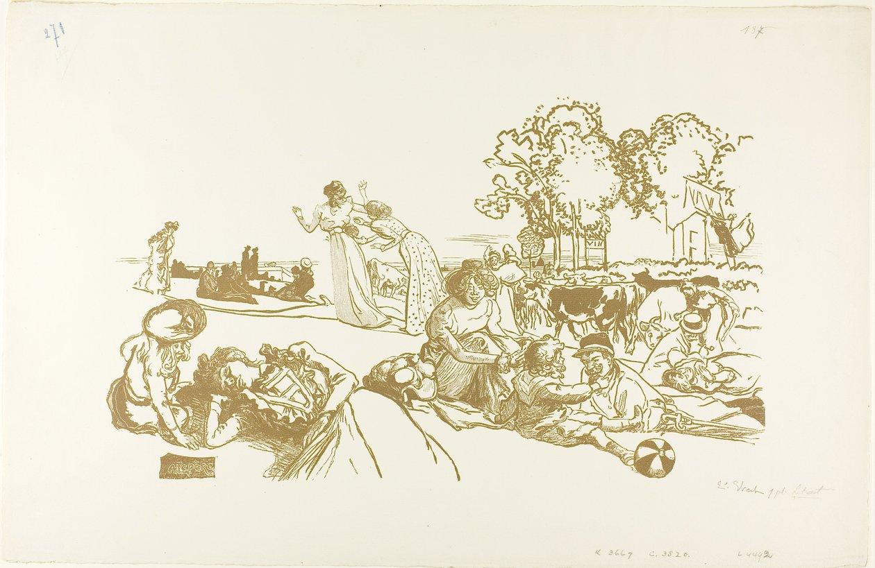 Nowoczesny bukoliczny autorstwa Louis Auguste Lepère
