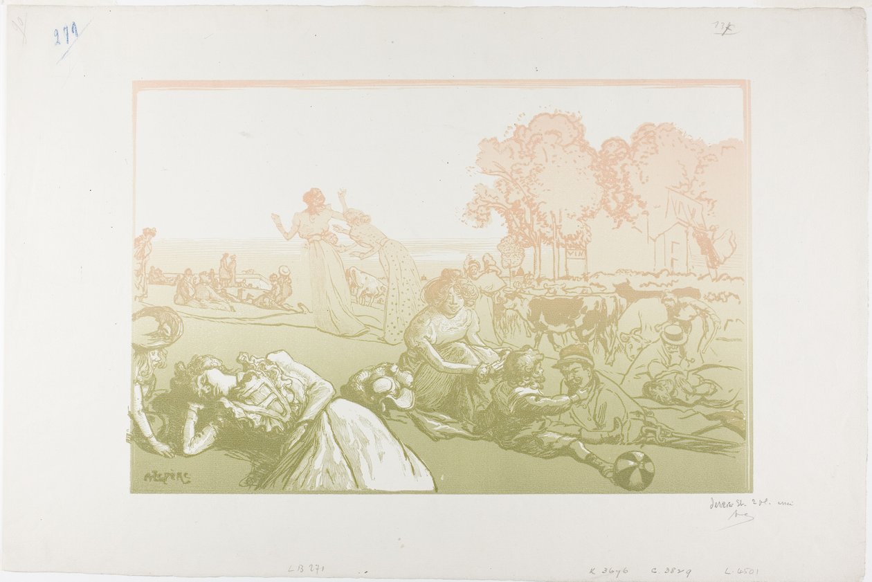 Nowoczesny bukoliczny autorstwa Louis Auguste Lepère