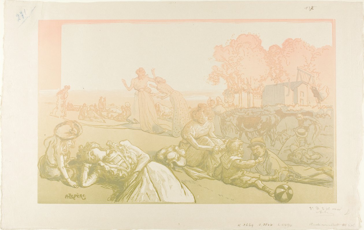 Nowoczesny bukoliczny autorstwa Louis Auguste Lepère