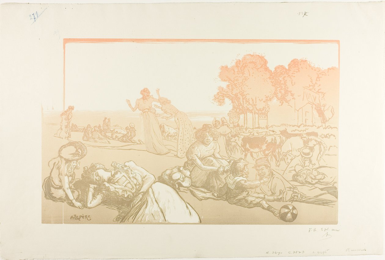 Nowoczesny bukoliczny autorstwa Louis Auguste Lepère