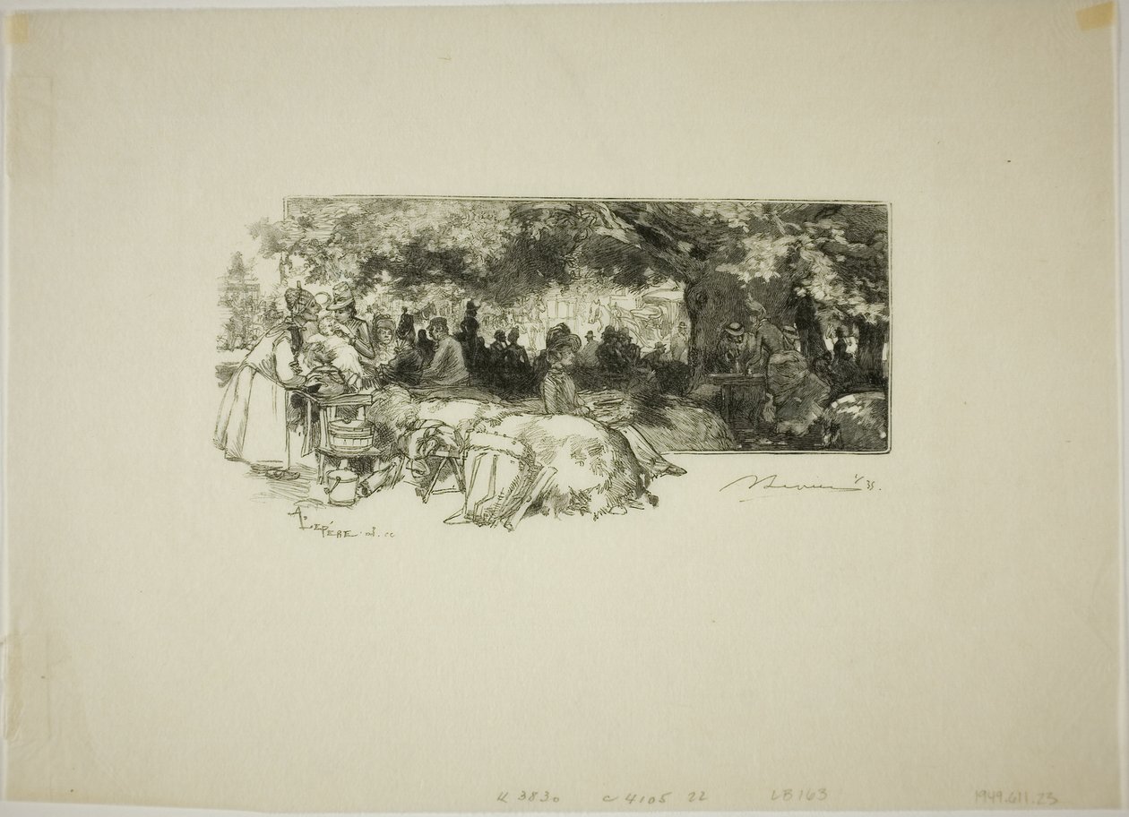 Stołówka Matki Pichard, w pobliżu Gorge aux Loups autorstwa Louis Auguste Lepère