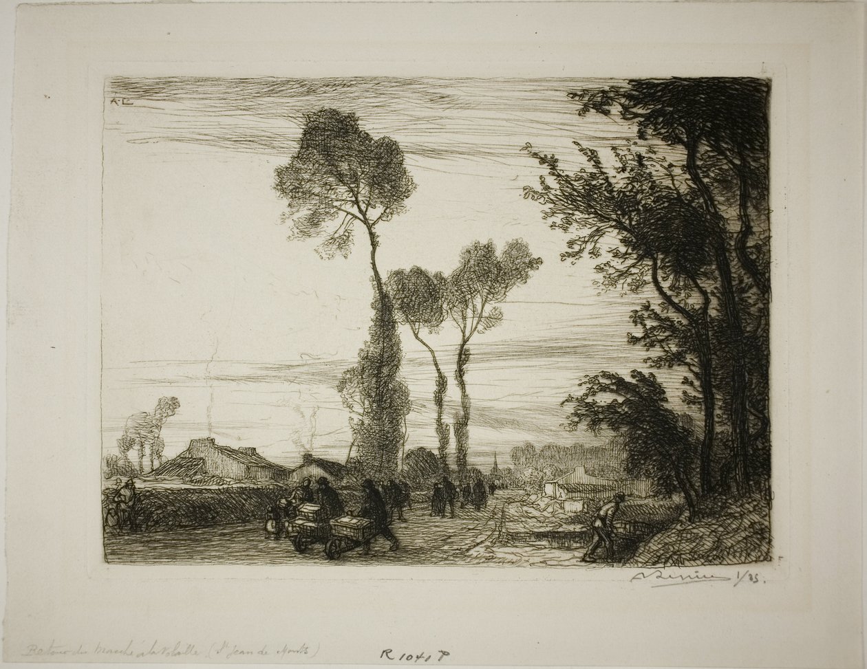 Powrót z rynku autorstwa Louis Auguste Lepère