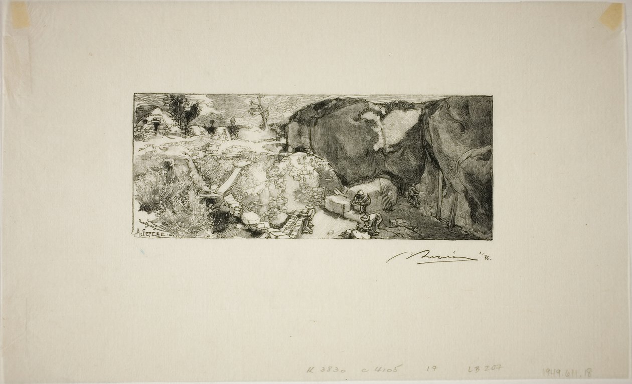 Kamieniołom piaskowca autorstwa Louis Auguste Lepère