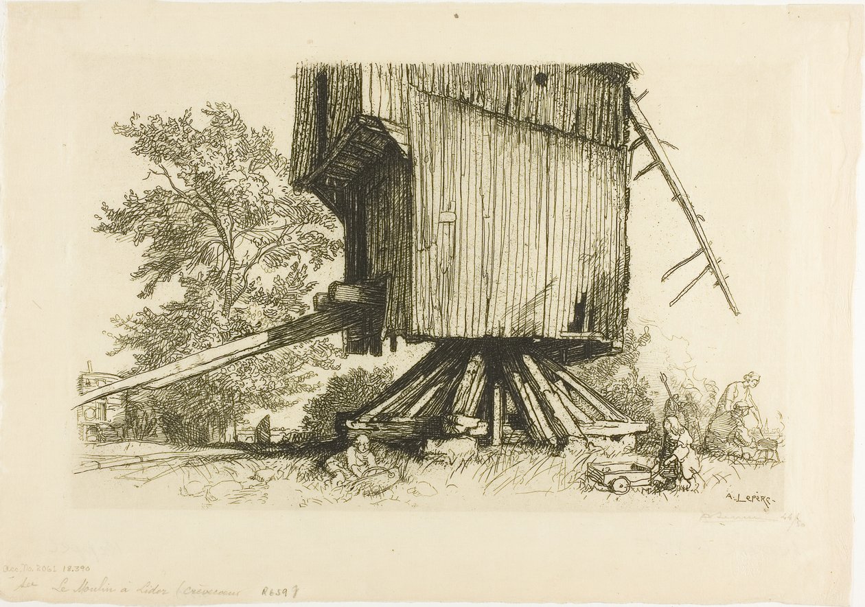 Wiatrak Lidor autorstwa Louis Auguste Lepère