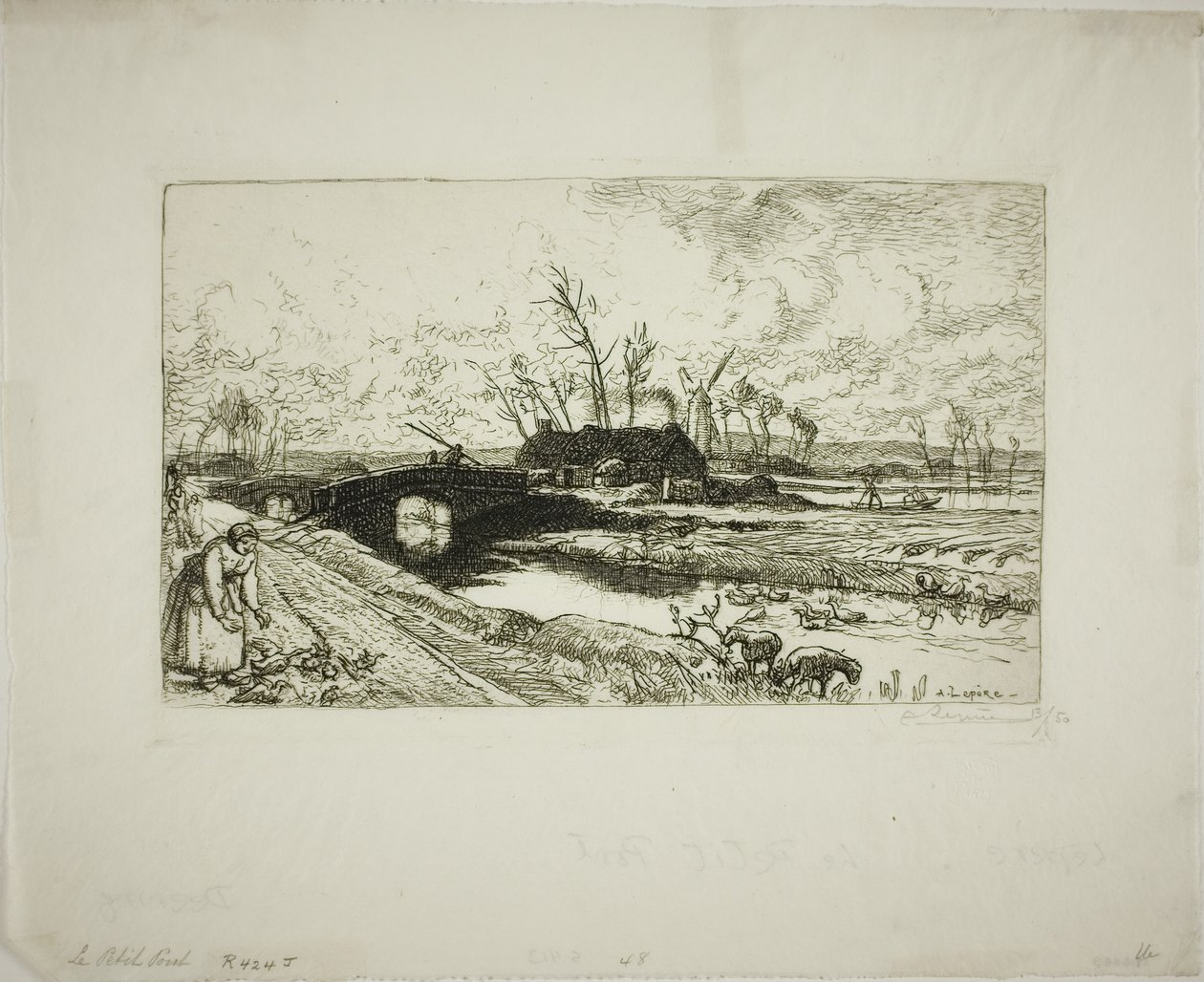 Mały most autorstwa Louis Auguste Lepère