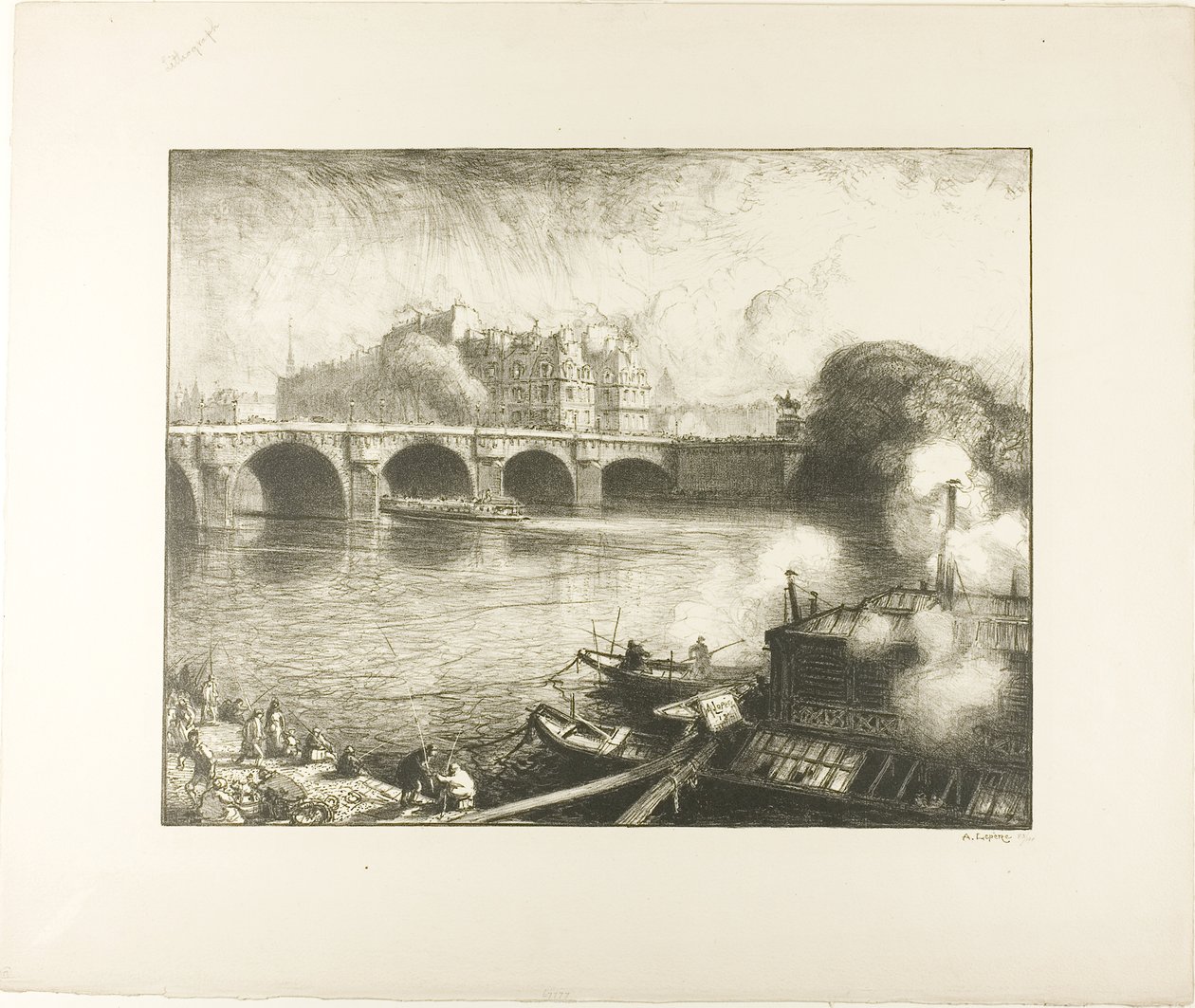 Pont Neuf, Paryż autorstwa Louis Auguste Lepère