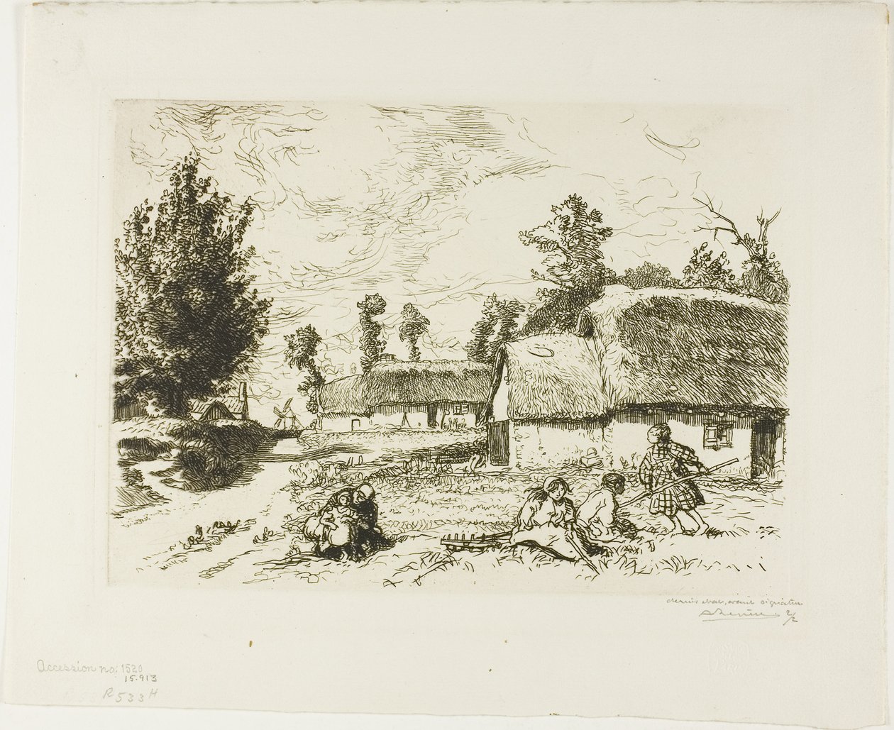 Dwa domki autorstwa Louis Auguste Lepère