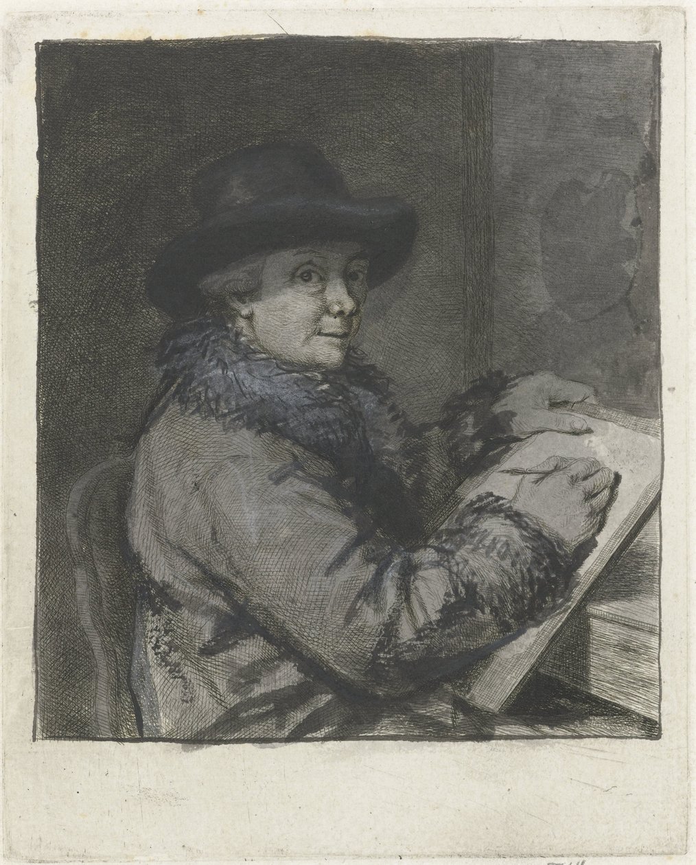 Portret artysty Johannesa Jansona, rysunek autorstwa Louis Bernard Coclers