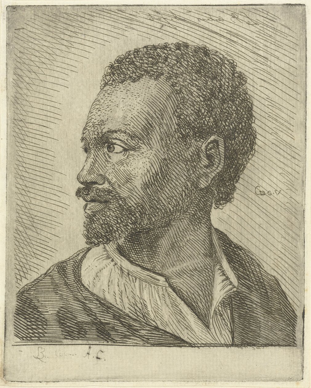 Portret Abisyńczyka autorstwa Louis Bernard Coclers