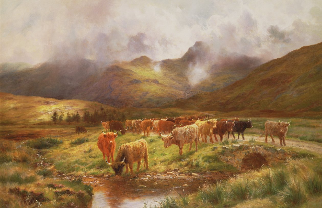 Highland pojechał w Strathfillan, Perthshire autorstwa Louis Bosworth Hurt