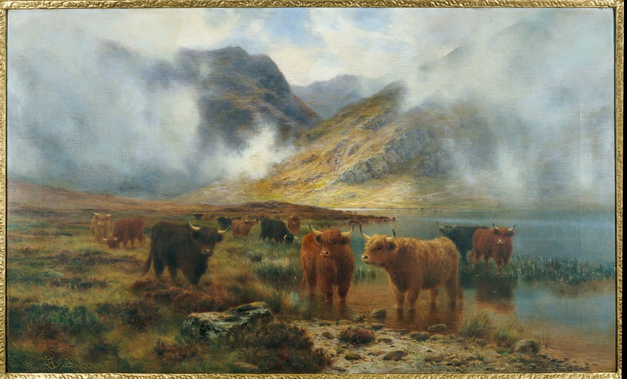 Loch Treachlan, Glencoe, Morning Mists, 1907 autorstwa Louis Bosworth Hurt