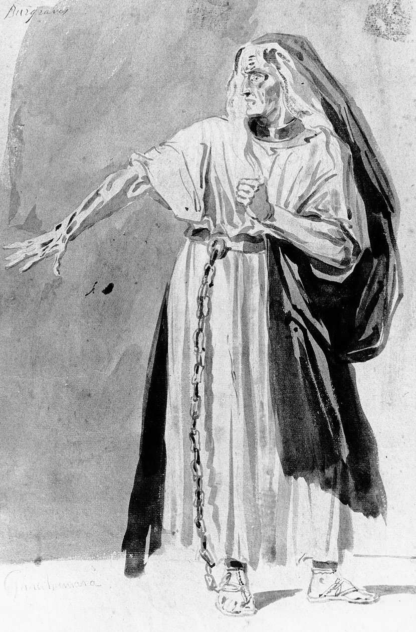 Projekt kostiumu do „Les Burgraves” Victora Hugo (1802-85), ok. 1930 r. 1843 autorstwa Louis Boulanger