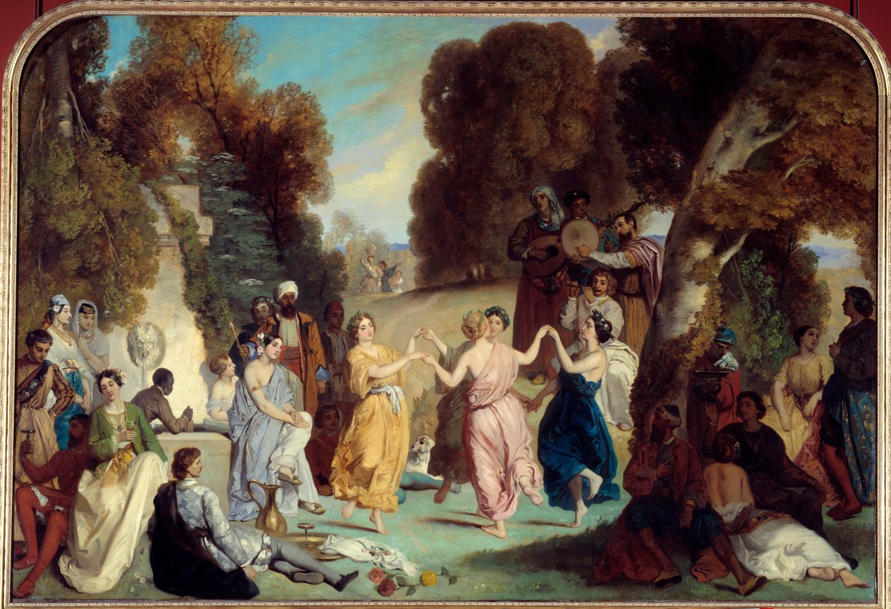 Taniec muz Obraz Louisa Boulangera (1806-1867) 1851 Nd. 2,2x3,25 m Paryż, Muzeum Carnavalet autorstwa Louis Boulanger