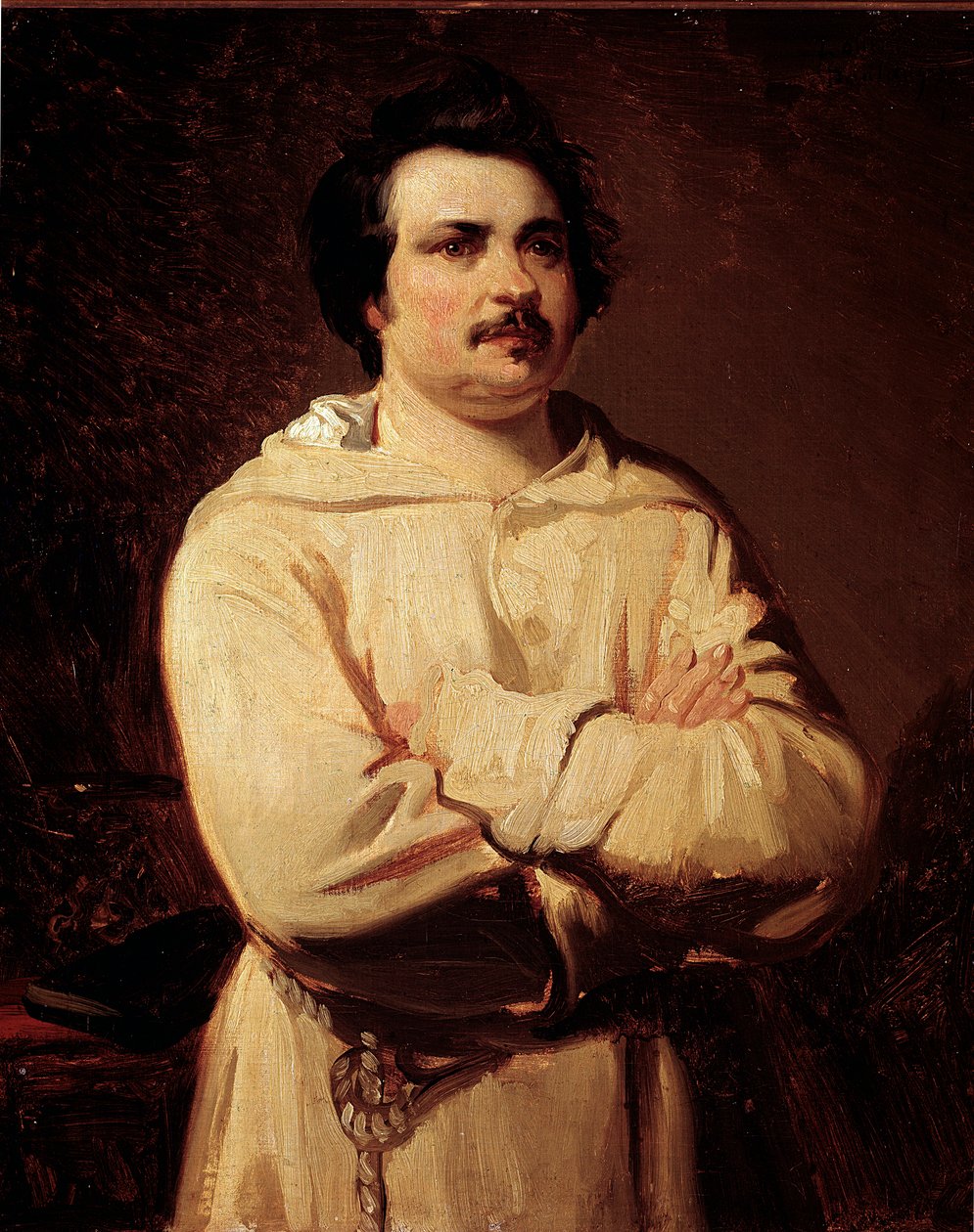 Portret francuskiego pisarza Honore de Balzac autorstwa Louis Boulanger