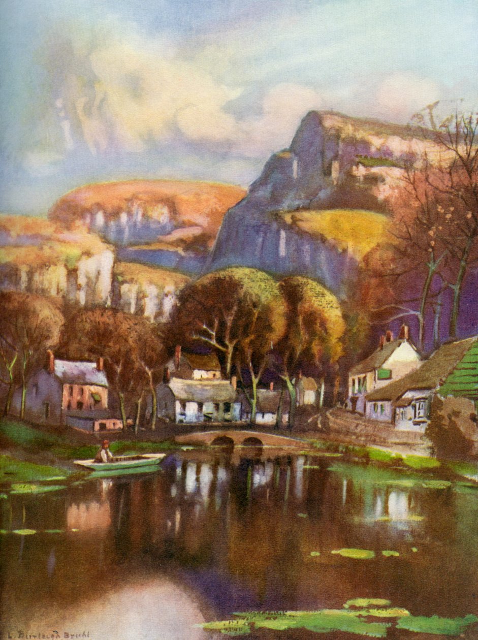 Wąwóz Cheddar, Somerset, 1924-1926. autorstwa Louis Burleigh Bruhl