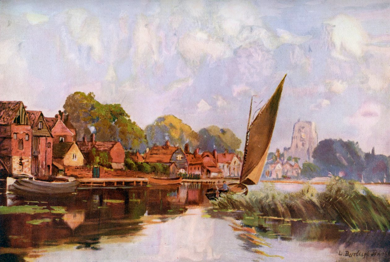 Na rzece w Beccles, Suffolk, 1924-1926. autorstwa Louis Burleigh Bruhl