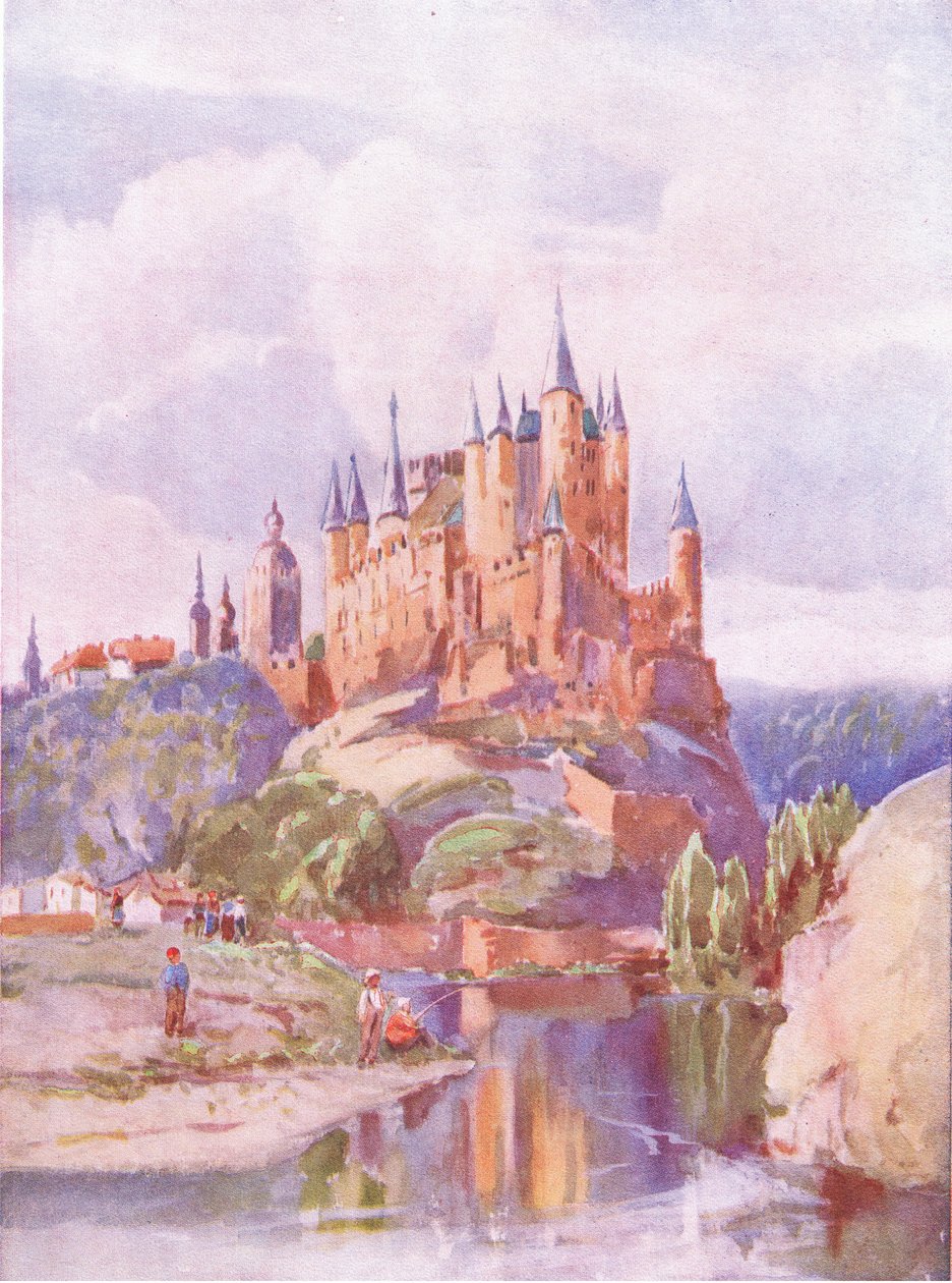 Alcazar, Segonia, z Hutchinsons Picturesque Europe wydane przez Hutchinson & Son, c.1930 autorstwa Louis Burleigh Bruhl
