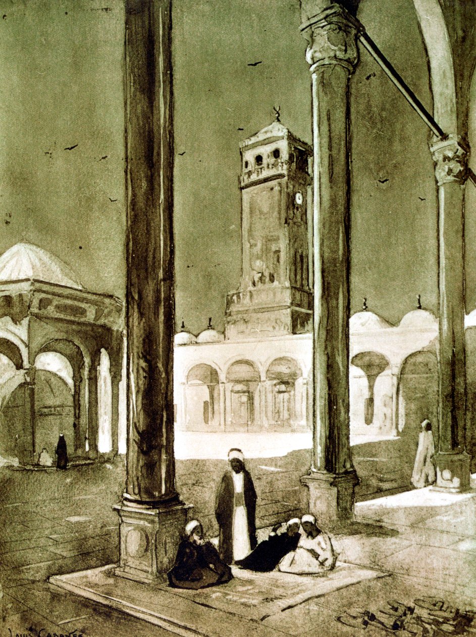 Wejście do meczetu Muhammada Alego, Kair, Egipt, 1928 autorstwa Louis Cabanes