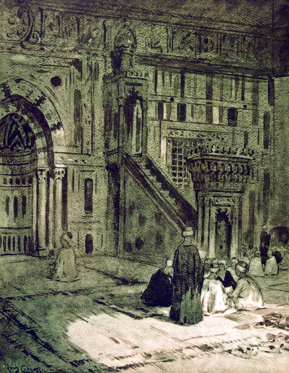 W meczecie sułtana Hassana, Kair, Egipt, 1928 autorstwa Louis Cabanes