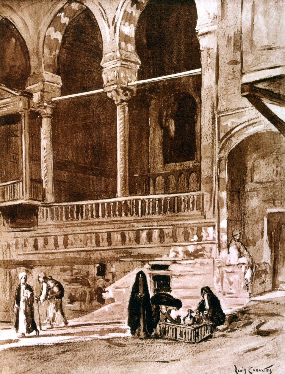 Dom Qadi beit el-qadi, Kair, Egipt, 1928 autorstwa Louis Cabanes