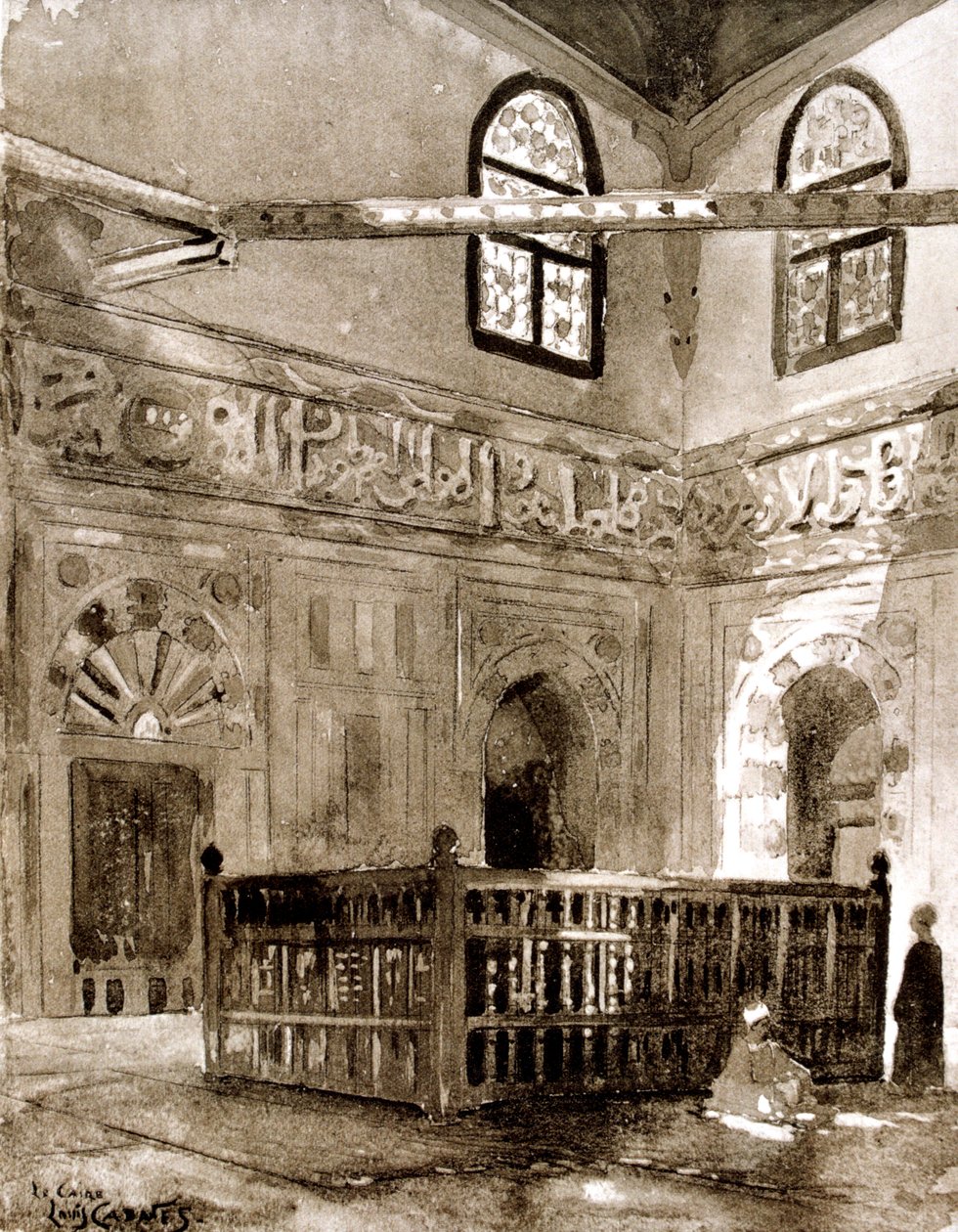 Grób w meczecie, Kair, Egipt, 1928 autorstwa Louis Cabanes