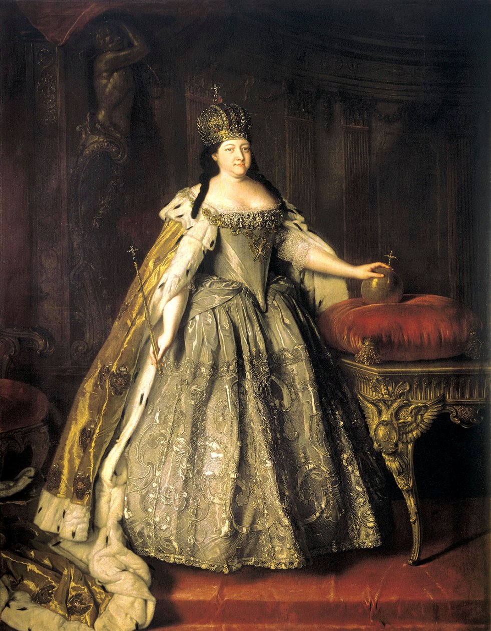 Portret cesarzowej Anny Ioannovny, 1693-1740, 1730. autorstwa Louis Caravaque