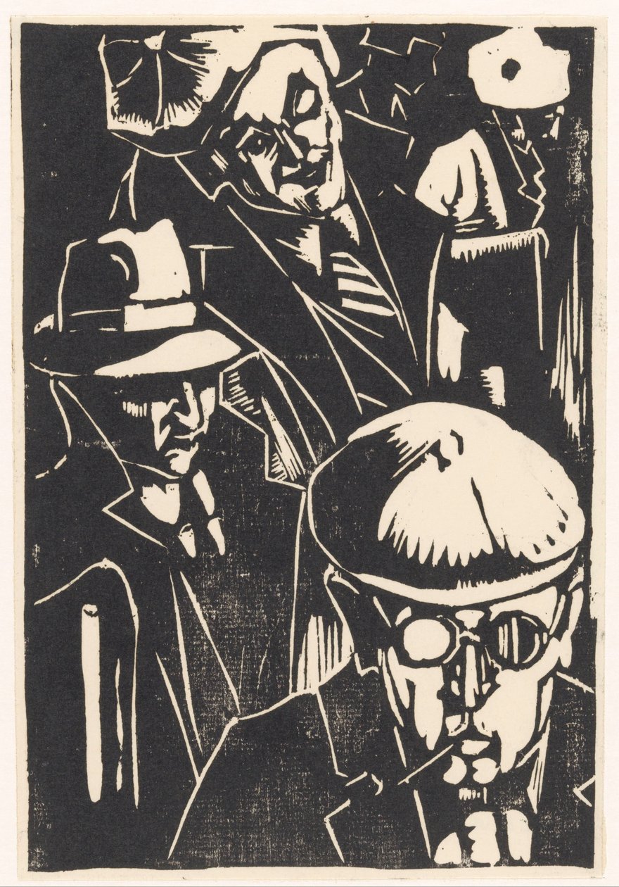 Przechodnie (oryginalny tytuł na obiekcie) autorstwa Louis Cardinaals (signed by artist)