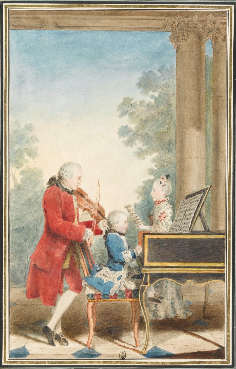 Portret Wolfganga Amadeusza Mozarta autorstwa Louis Carrogis Carmontelle