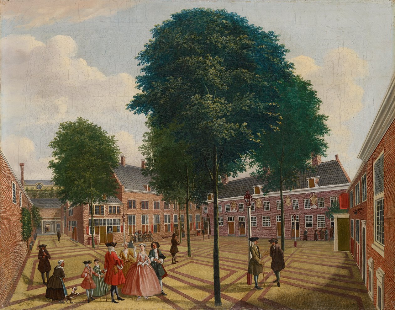 Duży Dziedziniec Domu Trędowatych, 1735 autorstwa Louis Chalon