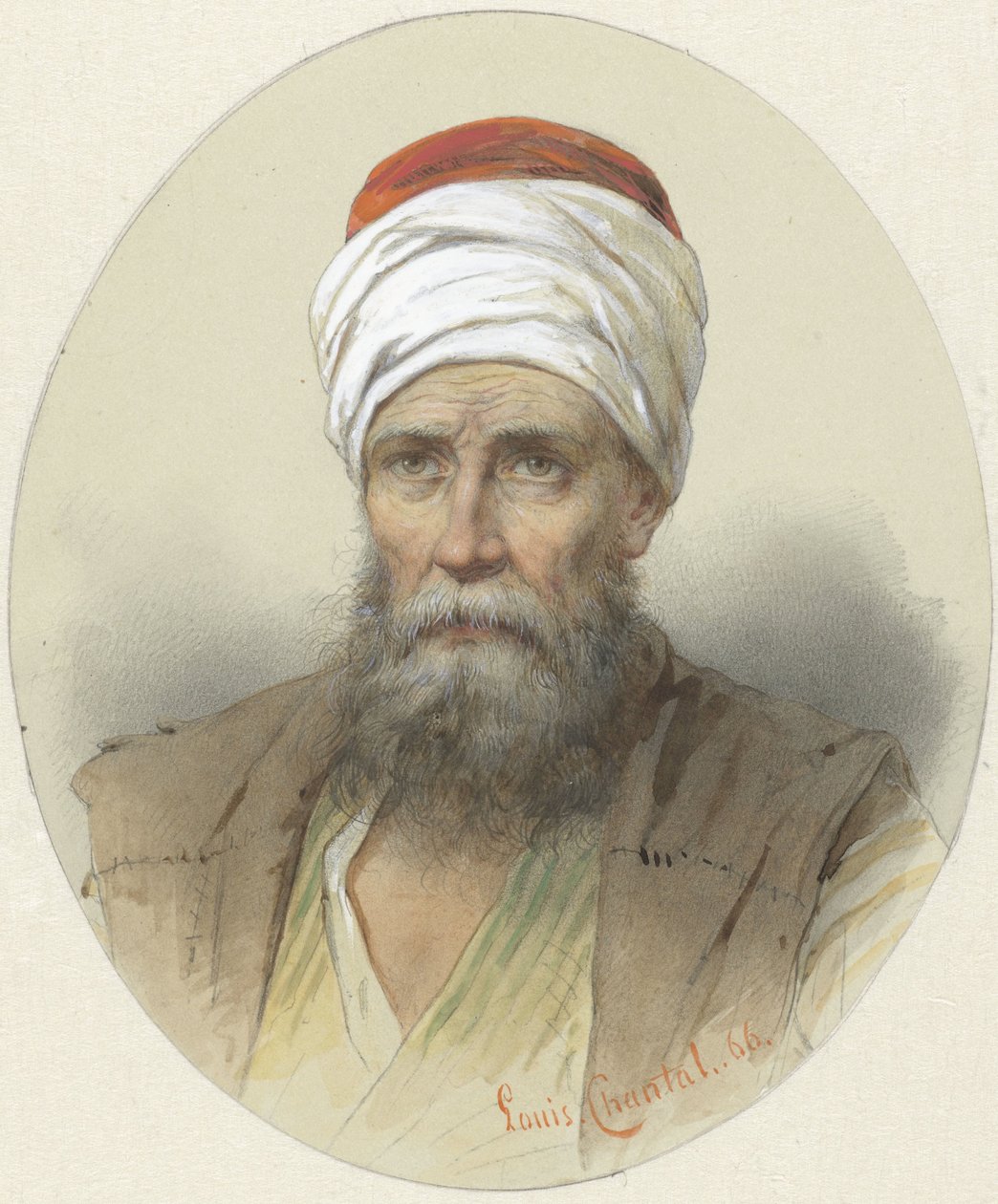Mężczyzna w turbanie autorstwa Louis Chantal