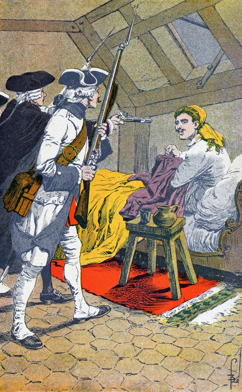Aresztowanie kasety autorstwa Louis Charles Bombled