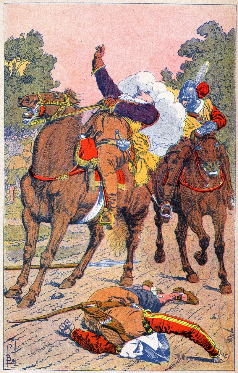 Śmierć Gustawa II Adolfa Szwecji autorstwa Louis Charles Bombled