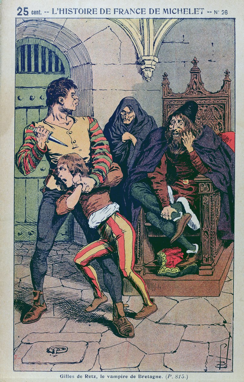 Gilles de Laval (1404-40) Pan Rais, w „Popularnej historii Francji” J. Micheleta, c.1900 autorstwa Louis Charles Bombled