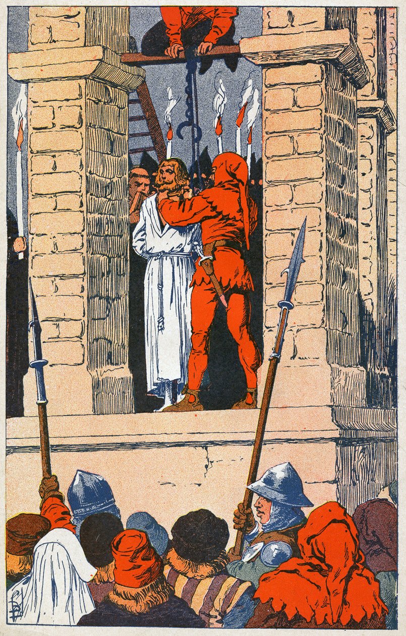 Powieszenie przez Enguerrand de Marigny autorstwa Louis Charles Bombled