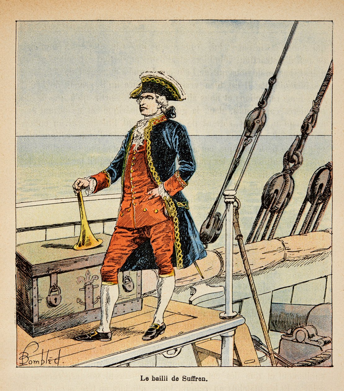 Ilustracja zbombardowanego Louisa (1862-1927) z książki „Memoriał św. Heleny” hrabiego Emmanuela de Las Cases (1766-1842): Portret Pierre