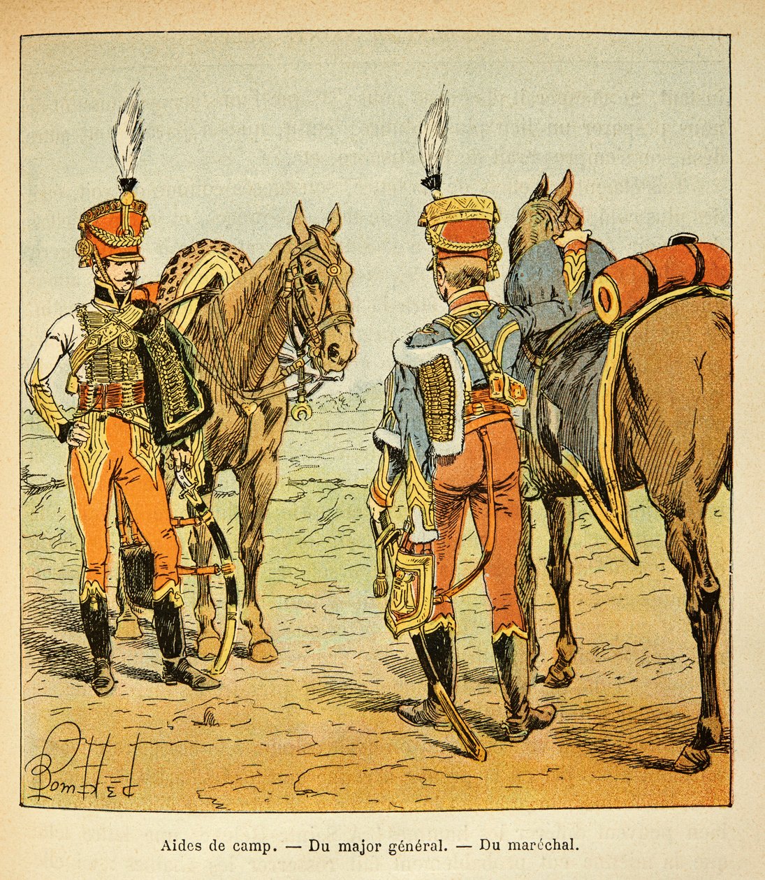 Ilustracja zbombardowanego Ludwika (1862-1927) z książki „Memoriał św. Heleny” hrabiego Emmanuela de Las Cases (1766-1842): Aide de camp wielkiej armii: generała dywizji i marszałka, zbiory prywatne autorstwa Louis Charles Bombled