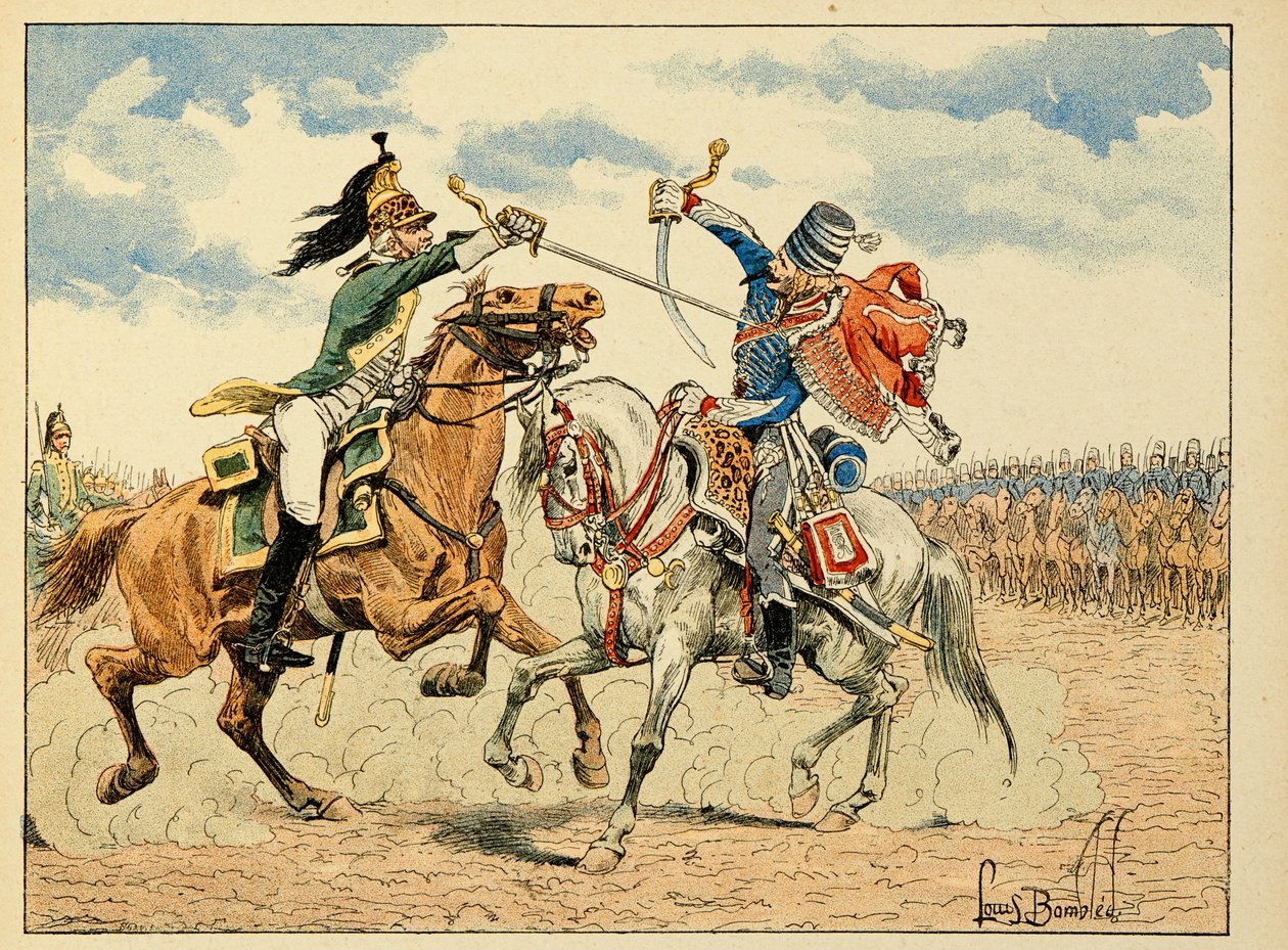 Ilustracja zaczerpnięta z książki „Bohaterowie Siecle”, anegdotyczne recytacje Dicka de Lonlay i ilustrowane przez Louisa Bombleda (1862-1927) autorstwa Louis Charles Bombled