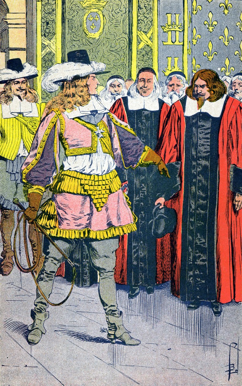 Ludwik XIV i parlamentarzyści autorstwa Louis Charles Bombled