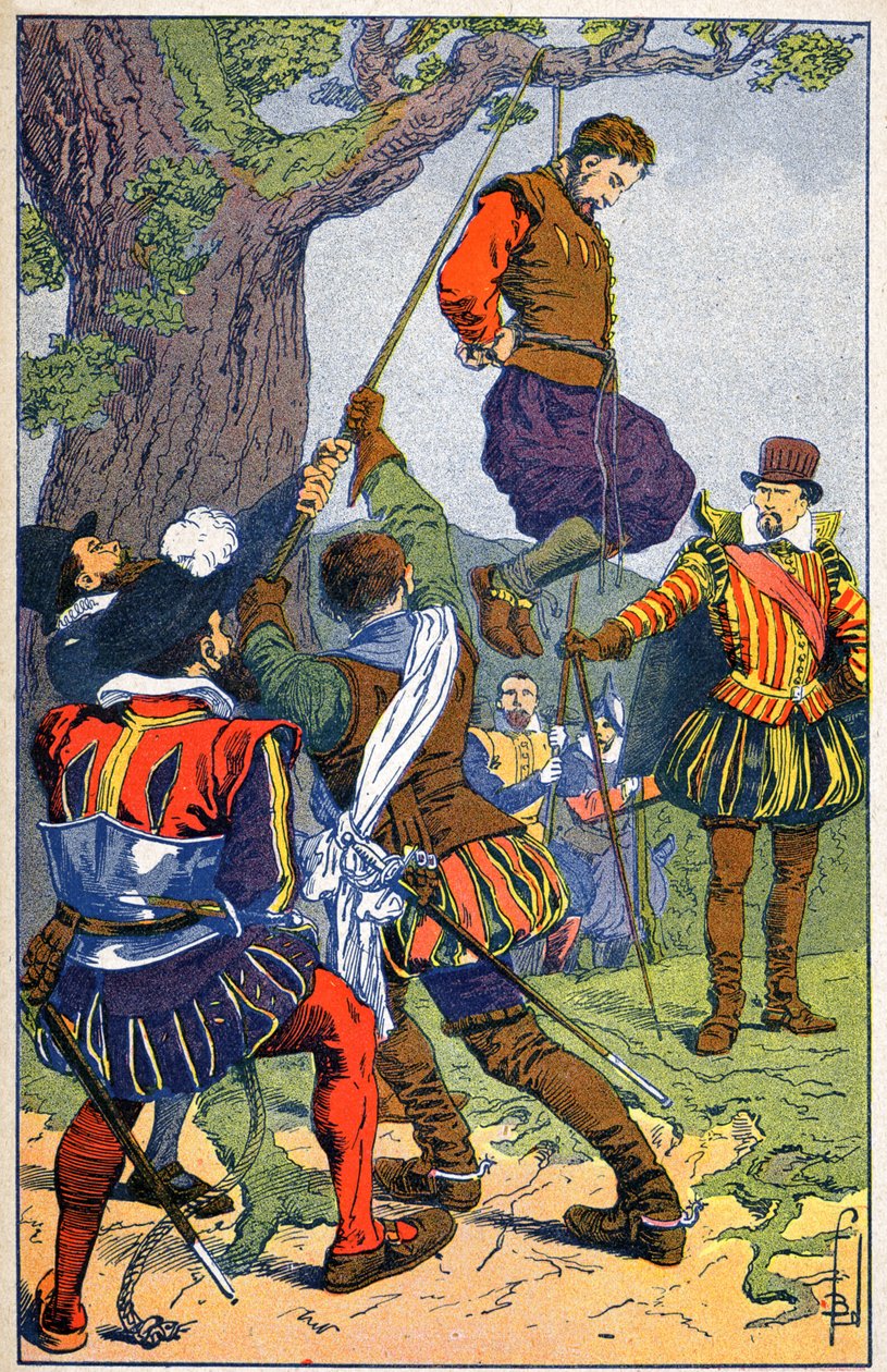 Represje hugenotów pod kierownictwem Blaise de Montluc autorstwa Louis Charles Bombled