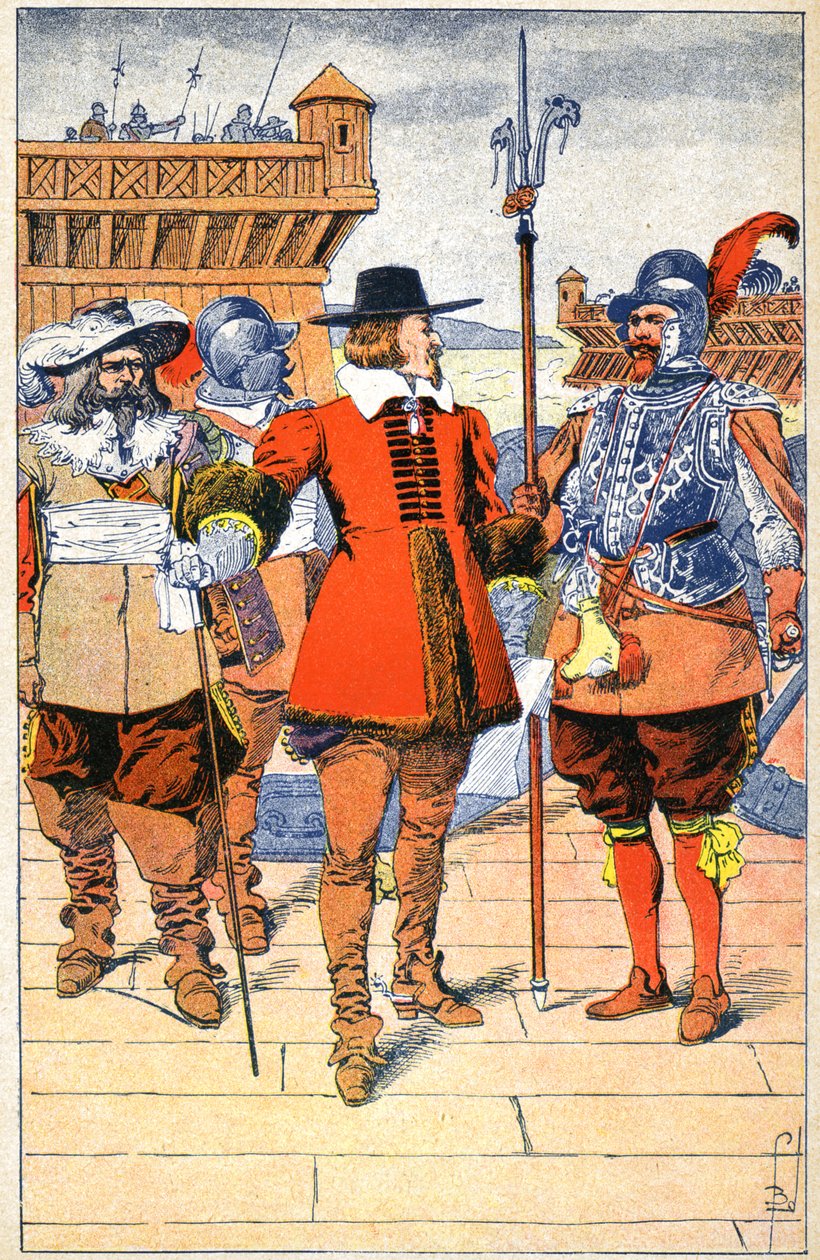 Richelieu w siedzibie La Rochelle autorstwa Louis Charles Bombled