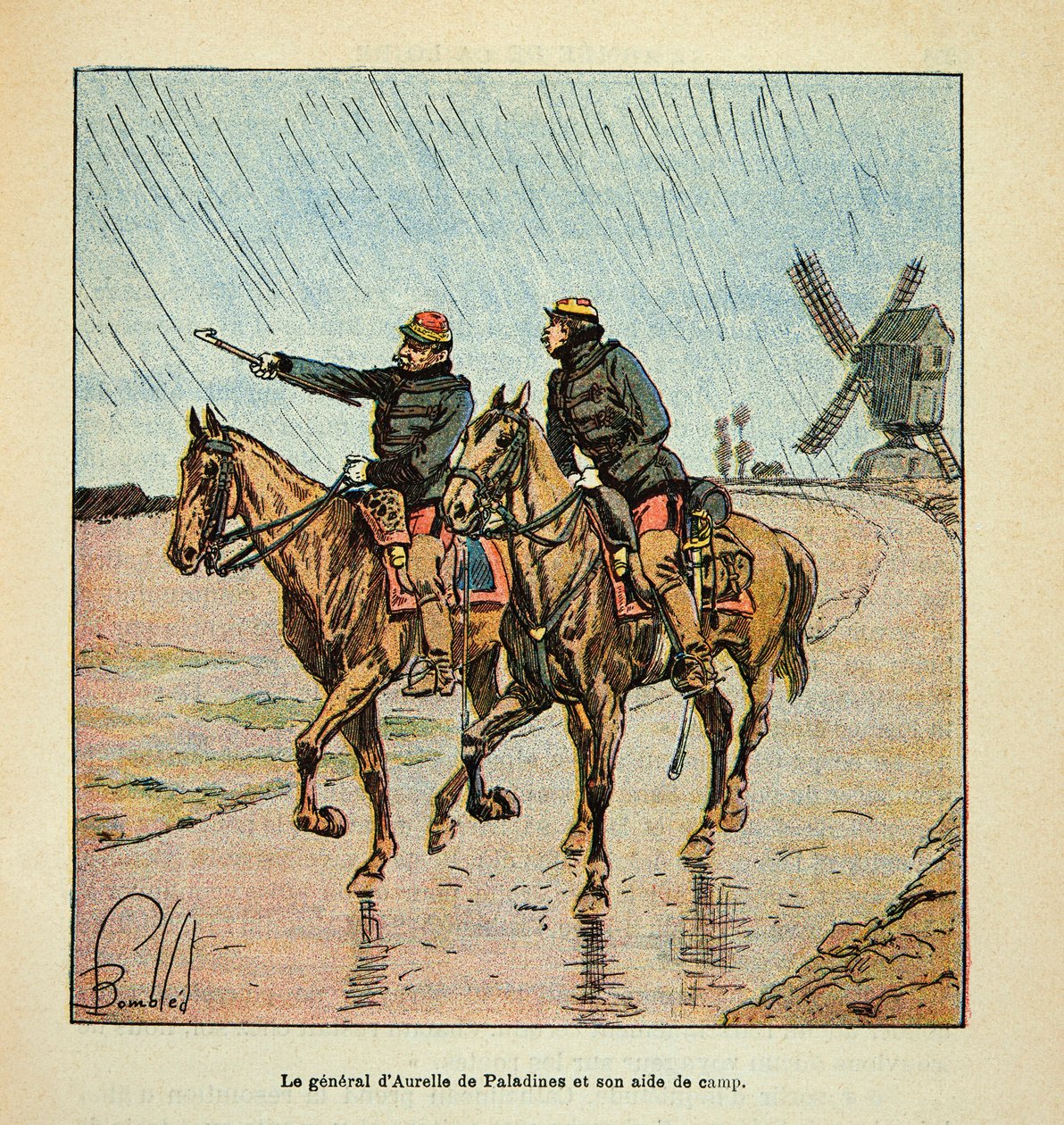 Armee nad Loarą Eugene Sergeant, znany jako Grenest, zilustrowany przez Louisa Bombleda (1862-1927) (Wojna francusko-niemiecka; kampania 1870-1871): generał d