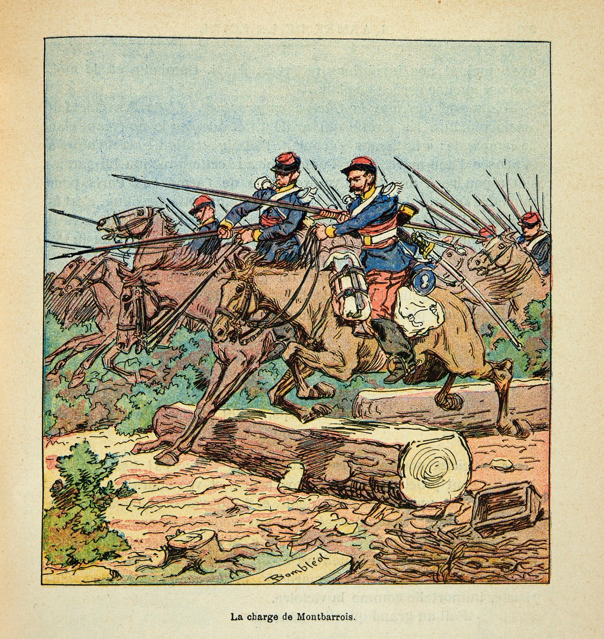 Armee of the Loire, Eugene Sergent, dit Grenest, zilustrowane przez Louisa Bombleda (1862-1927) (Wojna francusko-niemiecka; kampania 1870-1871): Bitwa pod Ladon 22 listopada autorstwa Louis Charles Bombled