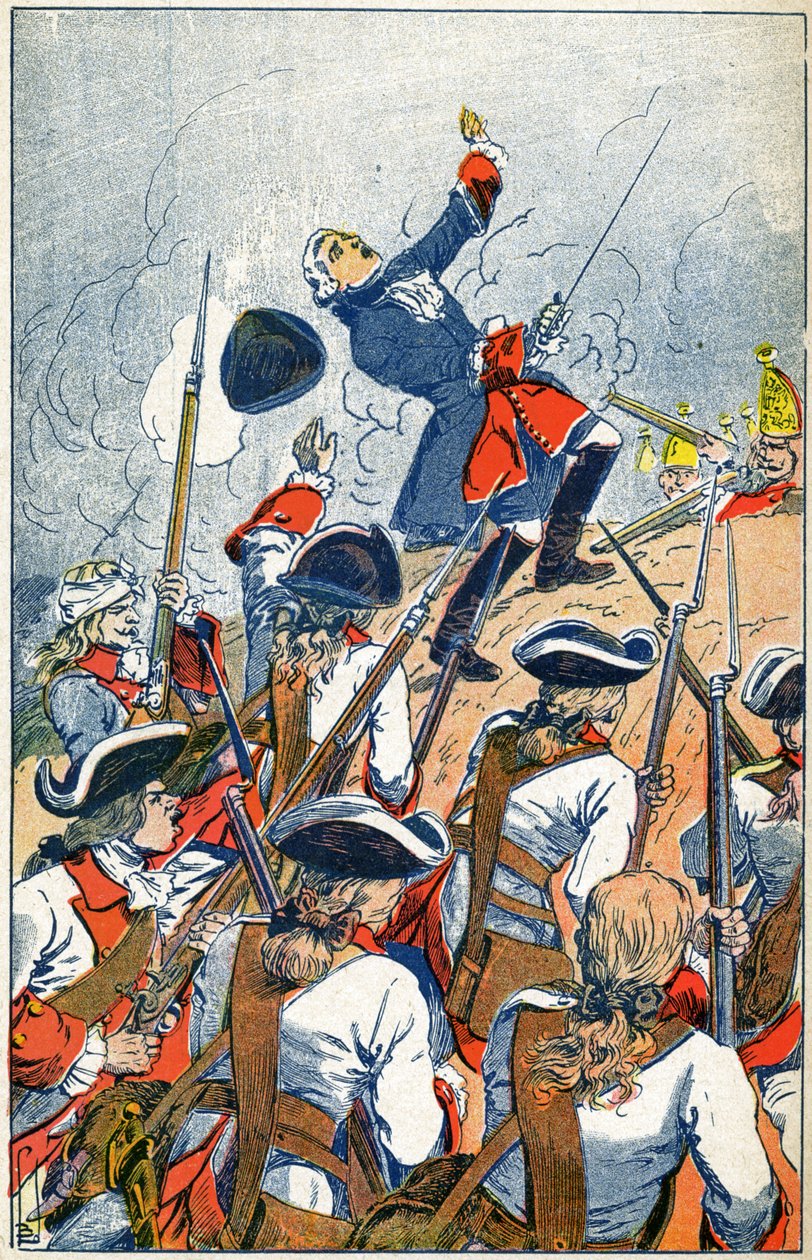 Armia francuska mierzy się z Rosjanami podczas oblężenia Gdańska autorstwa Louis Charles Bombled